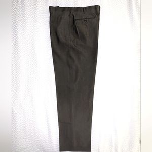 LL Bean Wool Slacks 35W 32L Grey with Greenish tint. Very Nice